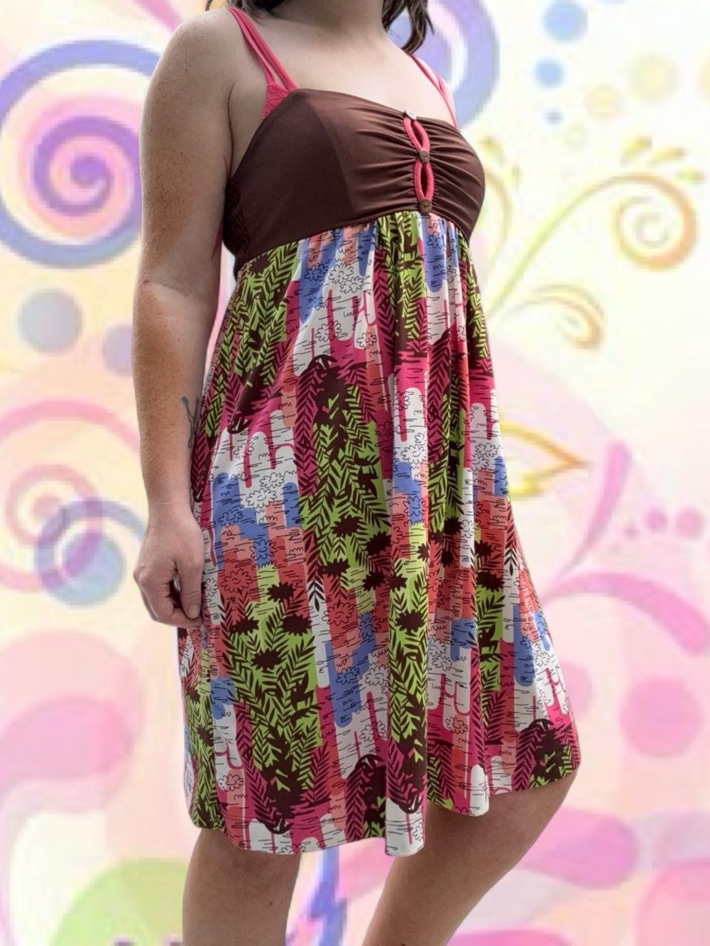 vtg y2k babydoll sundress - johnny martin, sz md
